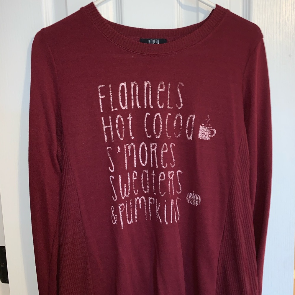 Maroon long sleeve sweater